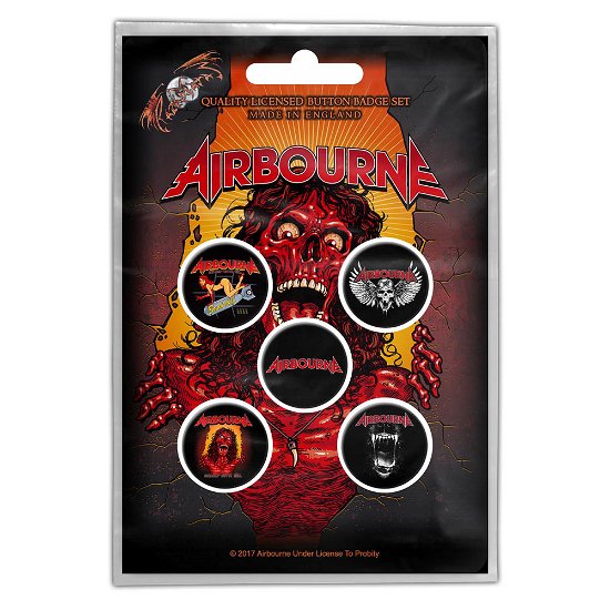 Airbourne Button Badge Pack: Breakin' Outta Hell - Airbourne - Produtos -  - 5055339779078 - 28 de outubro de 2019
