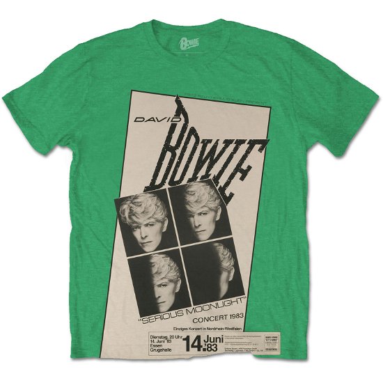 David Bowie Unisex T-Shirt: Concert '83 - David Bowie - Merchandise -  - 5056561058078 - 