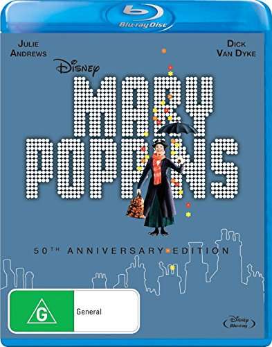 Cover for Mary Poppins: 50th Anniversary Edition (Blu-ray) (2017)