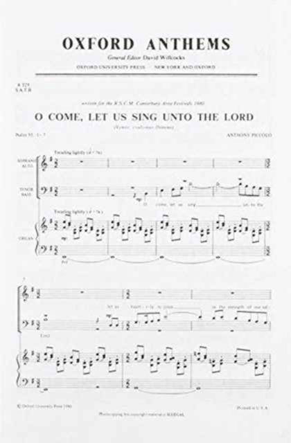 O come, let us sing unto the Lord -  - Książki - Oxford University Press - 9780193851078 - 8 września 2024