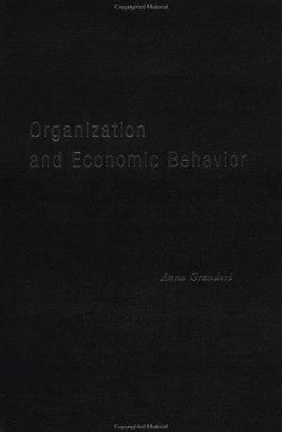 Cover for Anna Grandori · Organization and Economic Behaviour (Hardcover bog) (2000)