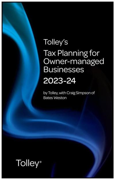 Cover for Craig Simpson · Tolley's Tax Planning for Owner-Managed Businesses 2023-24 - Tolley's Tax Planning Series (Paperback Book) (2023)