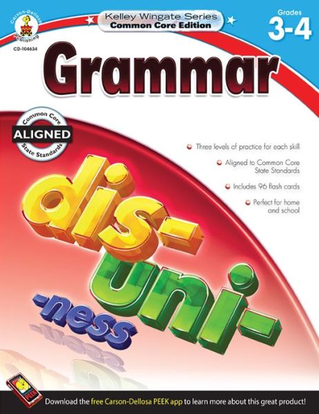 Cover for Carson-dellosa Publishing · Grammar, Grades 3-4 (Paperback Book) (2014)