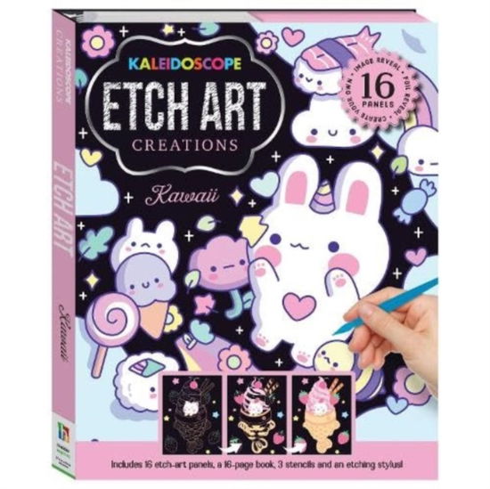 Cover for Hinkler Pty Ltd · Kaleidoscope Etch Art Creations Kawaii - Etch Art Creations (Paperback Book) (2023)