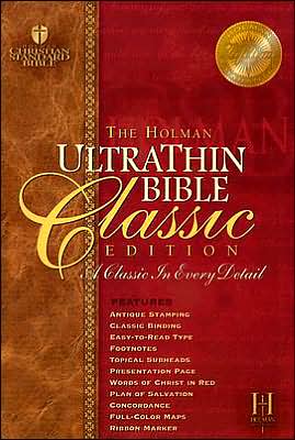 Cover for Broadman &amp; Holman Publishers · The Holman Ultrathin Bible Classic Edition: Holman Christian Standard ,  Pecan, Bonded Leather (Leather Book) [Indexed edition] (2004)