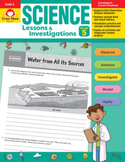 Cover for Evan-Moor Educational Publishers · Science Lessons and Investigations, Grade 5 (Paperback Book) (2020)