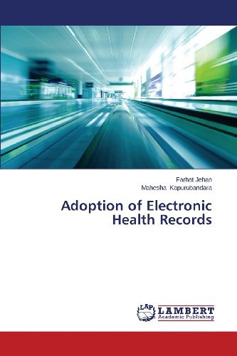Cover for Mahesha Kapurubandara · Adoption of Electronic Health Records (Pocketbok) (2013)