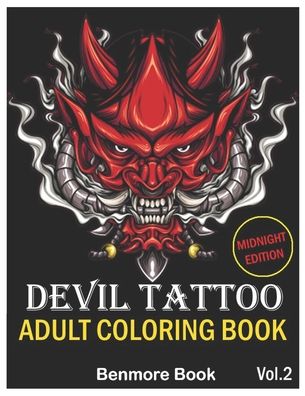 Cover for Benmore Book · Devil Tattoo Adult Coloring Book Midnight Edition (Paperback Book) (2020)