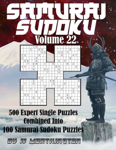 Cover for Jj Worthington · Sudoku Samurai Puzzles Large Print for Adults and Kids Expert Volume 22 (Paperback Book) (2021)