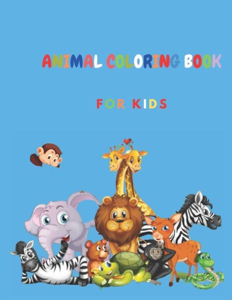 Cover for Linette Reynolds · Animal Coloring Book for Kids (Paperback Book) (2021)