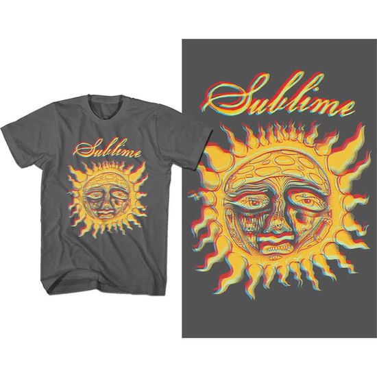 Cover for Sublime · Sublime Unisex T-Shirt: Yellow Sun (Charcoal Grey) (T-shirt)