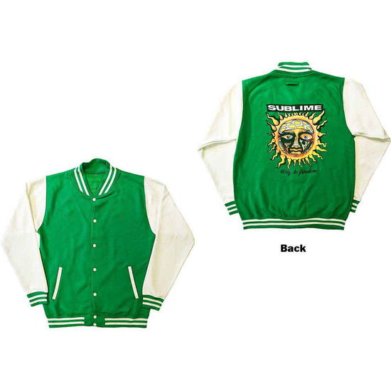 Cover for Sublime · Sublime Unisex Varsity Jacket: 40oz To Freedom (Green &amp; White) (Back Print) (CLOTHES)