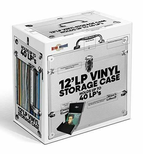 Cover for Music Protection · 12 Inch Aluminium Vinyl Storage Case for 40 Lps - Silver - Retro Musique (Tilbehør)