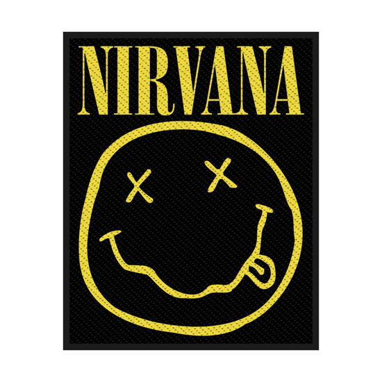 Nirvana Standard Woven Patch: Happy Face - Nirvana - Mercancía - Razamataz - 5055339756079 - 19 de agosto de 2019