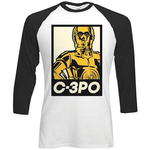 Star Wars: Classic C3po Block (baseball T-shirt Unisex Tg. M) - Star Wars - Annan - Bravado - 5055979916079 - 