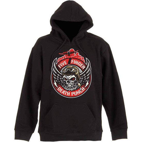 Five Finger Death Punch Unisex Pullover Hoodie: Bomber Patch - Five Finger Death Punch - Merchandise - Global - Apparel - 5056170620079 - 