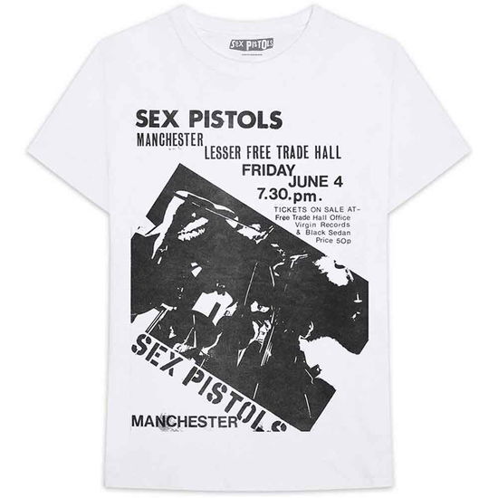 The Sex Pistols Unisex T-Shirt: Manchester Flyer - Sex Pistols - The - Koopwaar -  - 5056368689079 - 