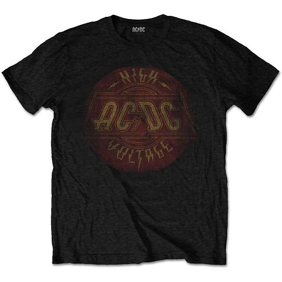 AC/DC Unisex T-Shirt: High Voltage Vintage - AC/DC - Merchandise -  - 5056368692079 - 