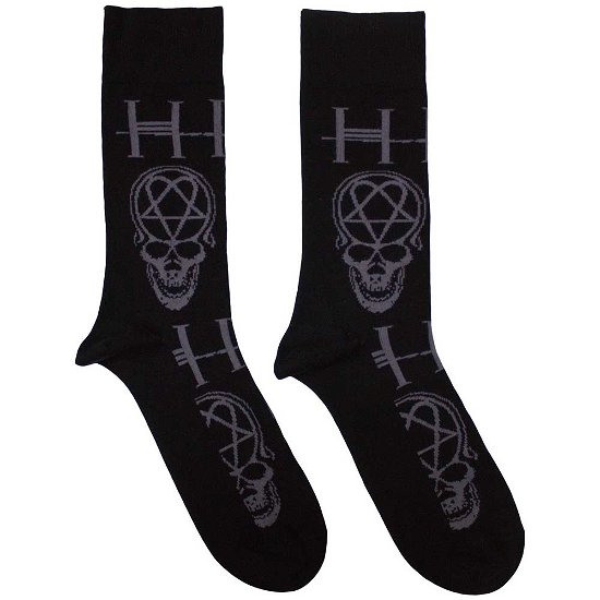Cover for Him · HIM Unisex Ankle Socks: Heartagram Skull (UK Size 7 - 11) (CLOTHES) [size M]