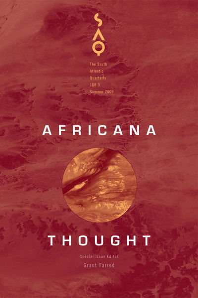 Cover for Grant Farred · Africana Thought (Paperback Book) (2009)