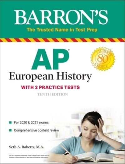 Cover for Seth A. Roberts · AP European History With 2 Practice Tests (Book) (2020)