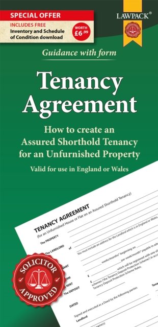 Cover for Lawpack · Unfurnished Tenancy Agreement Form Pack: How to Create a Tenancy Agreement for an Unfurnished House or Flat in England (Paperback Book) (2023)