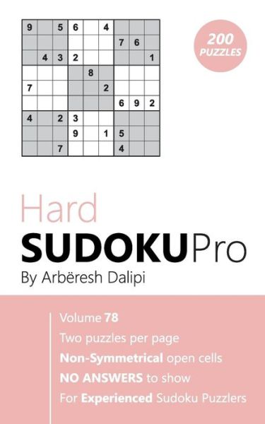 Cover for Arberesh Dalipi · Hard Sudoku Pro (Pocketbok) (2017)