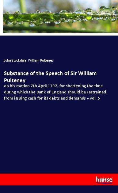 Substance of the Speech of Si - Stockdale - Książki -  - 9783337925079 - 