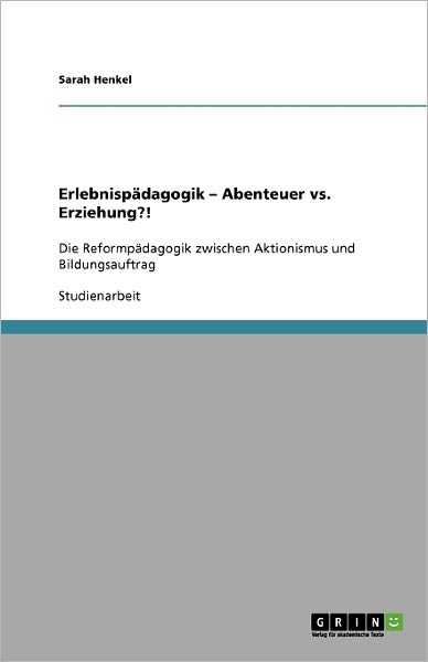 Cover for Henkel · Erlebnispädagogik   Abenteuer vs (Book) [German edition] (2009)