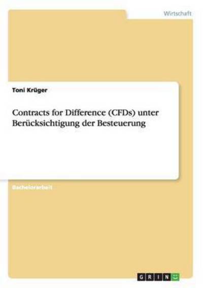Cover for Krüger · Contracts for Difference (CFDs) (Buch) [German edition] (2013)