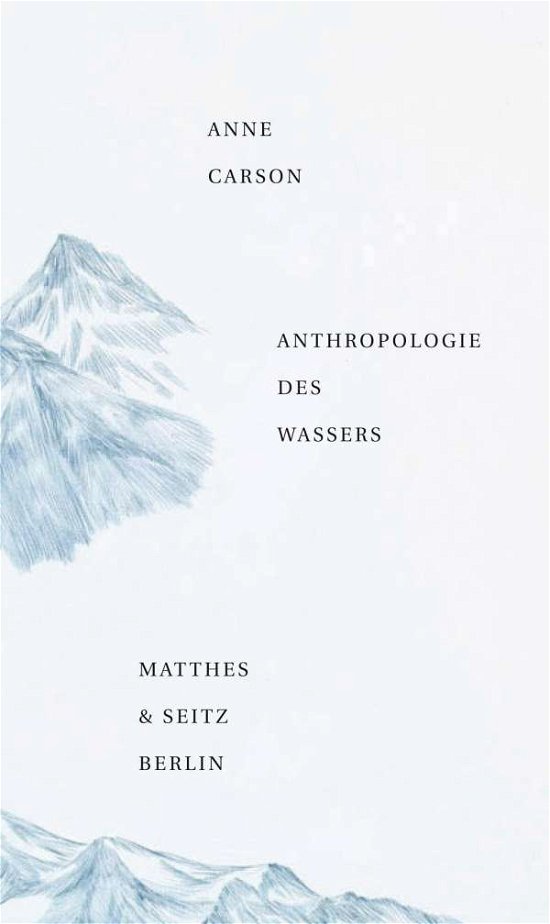 Cover for Carson · Anthropologie des Wassers (Book)
