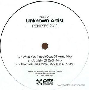 Cover for Unknown Artist · What You Need, Breach, Coat of Arms Rmxs (12&quot;) (2012)