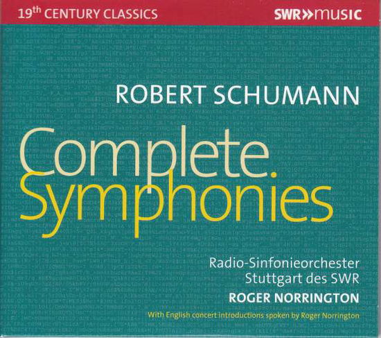 Cover for Norrington · Schumann: Complete Symphonies (CD) (2022)