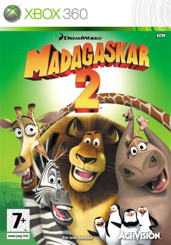 Cover for Spil-xbox · Madagascar 2 SWE / ENG (X360) (2008)
