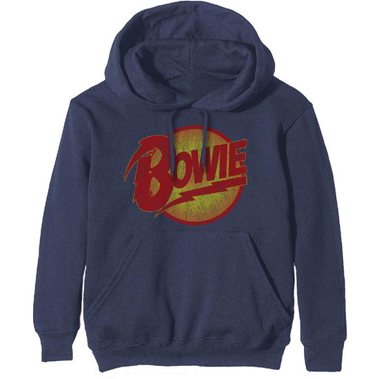 David Bowie Unisex Pullover Hoodie: Vintage Diamond Dogs Logo - David Bowie - Koopwaar -  - 5056170677080 - 