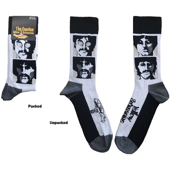 The Beatles Unisex Ankle Socks: Yellow Submarine Sea of Science Faces Mono (UK Size 7 - 11) - The Beatles - Produtos -  - 5056368681080 - 