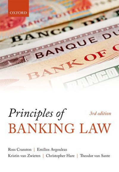 Cover for Cranston, Sir Ross (, Professor of Law at the London School of Economics) · Principles of Banking Law (Paperback Book) [3 Revised edition] (2018)