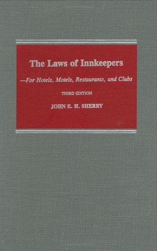Cover for John E. H. Sherry · Study Guide to John E. H. Sherry, &quot;The Laws of Innkeepers, Third Edition&quot;: For Hotels, Motels, Restaurants, and Clubs (Gebundenes Buch) [Third edition] (1993)