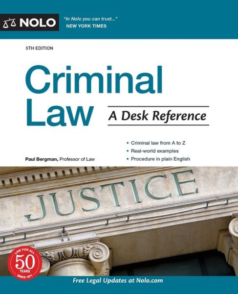 Criminal Law - Paul Bergman - Książki - NOLO - 9781413328080 - 27 grudnia 2020