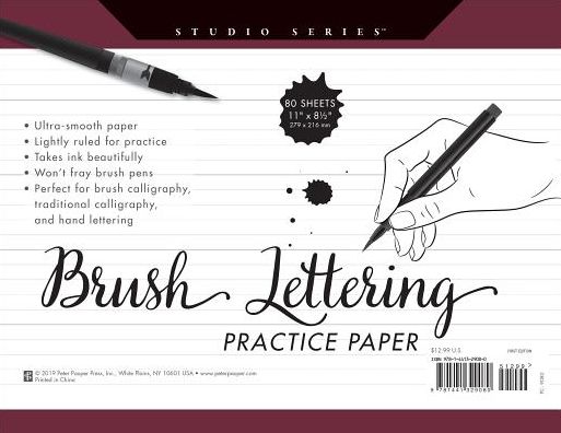 Cover for Inc Peter Pauper Press · Brush Lettering Practice Pad (Paperback Book) (2019)