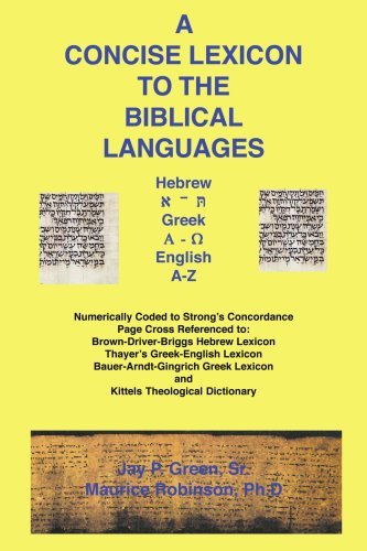 Cover for Maurice Robinson Phd · A Concise Lexicon to the Biblical Languages (Taschenbuch) (2007)