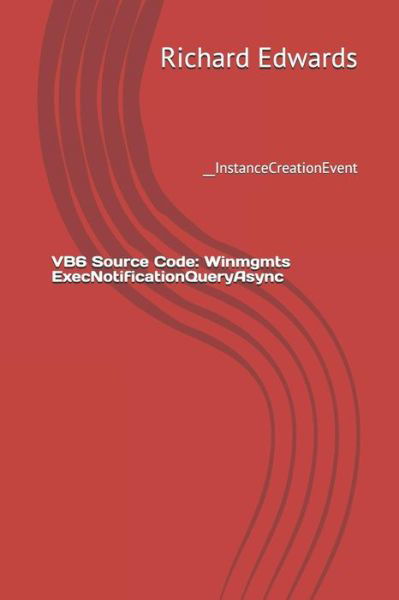 Cover for Richard Edwards · VB6 Source Code (Paperback Bog) (2018)