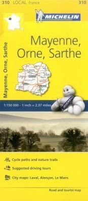 Mayenne, Orne, Sarthe - Michelin Local Map 310: Map - Michelin - Books - Michelin Editions des Voyages - 9782067210080 - April 1, 2016