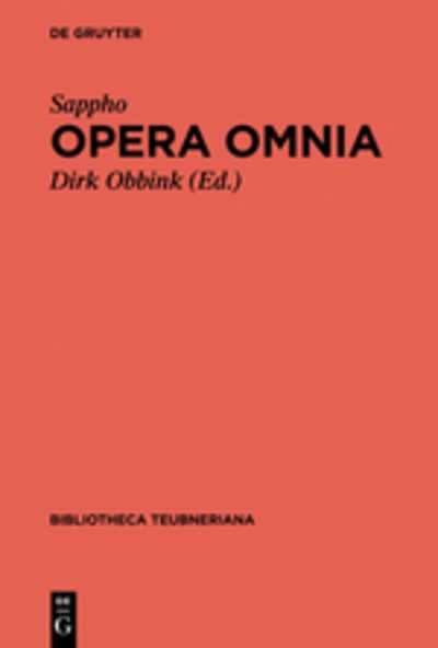 Cover for Sappho · Opera omnia (Book) (2020)