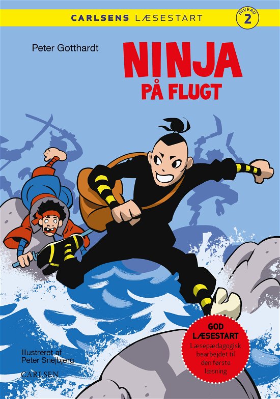 Cover for Peter Gotthardt · Carlsens Læsestart: Carlsens Læsestart: Ninja på flugt (Inbunden Bok) [2:a utgåva] (2024)
