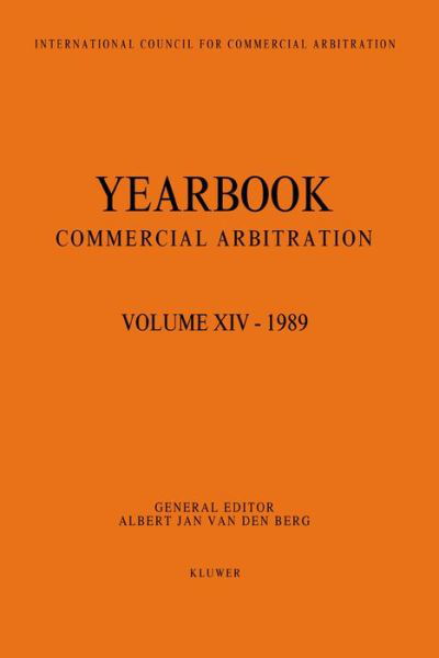 Cover for Albert Jan Van den Berg · Yearbook Commercial Arbitration, 1989 (Paperback Book) (1989)