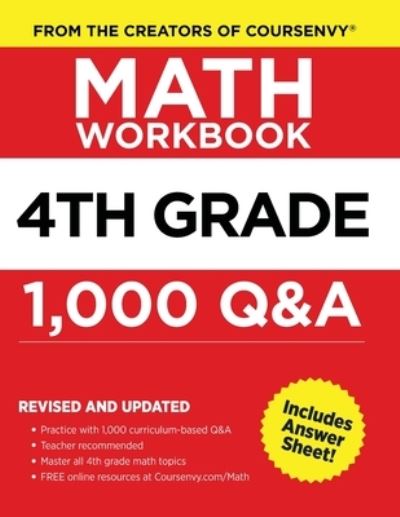 Cover for Coursenvy · 4th Grade Math Workbook (Book) (2020)