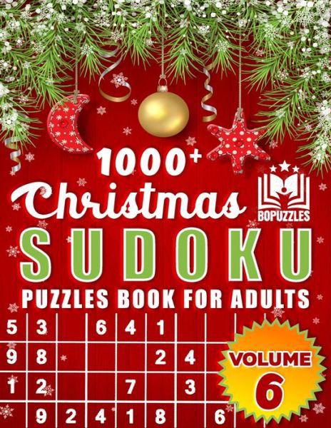 Cover for Bopuzzles · 1000+ Christmas Sudoku Puzzles Volume 6 (Taschenbuch) (2020)