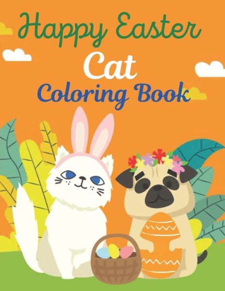 Cover for Adiba Press · Happy Easter Cat Coloring Book (Paperback Book) (2021)