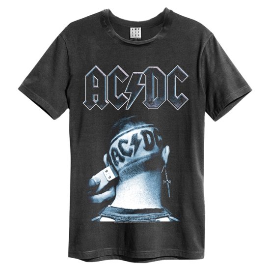 AC/DC - Clipped Amplified Vintage Charcoal Medium T-Shirt - AC/DC - Produtos - AMPLIFIED - 5054488393081 - 